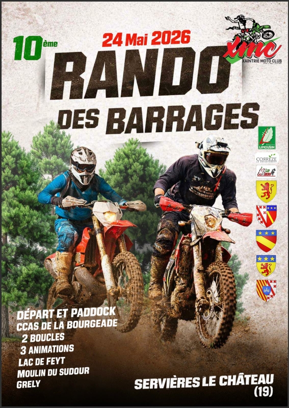 affiche 10ème édition de la rando des barrages